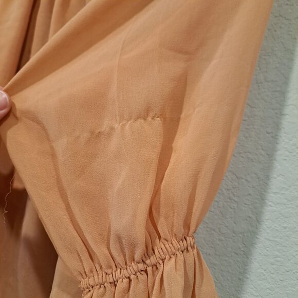 1.STATE Off-The-Shoulder Long Sleeve Top Sz M Toasted Nut Pullover NWT *Flaws - Picture 9 of 12